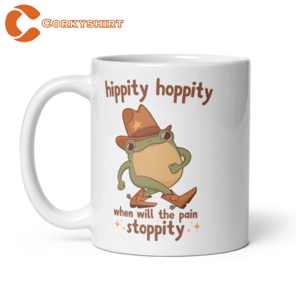 Hippity Hoppity Funny Frog Meme Trendy Coffee Mug