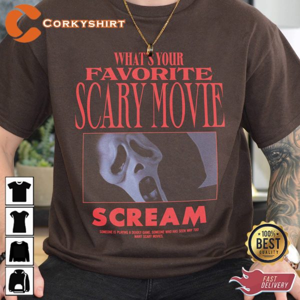 Horror Movie Shirt Original Scream Vintage Graphic Tee