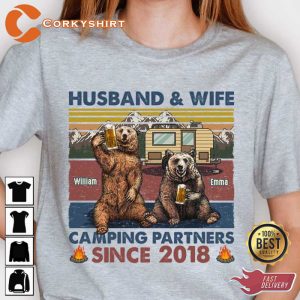 Husband  Wife Adventuring Together Personalized T-shirt