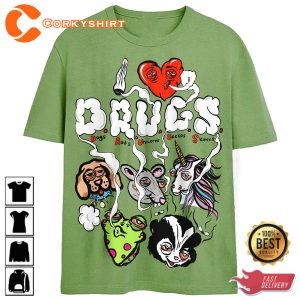 I Love Drugs Satan Evil T-Shirt