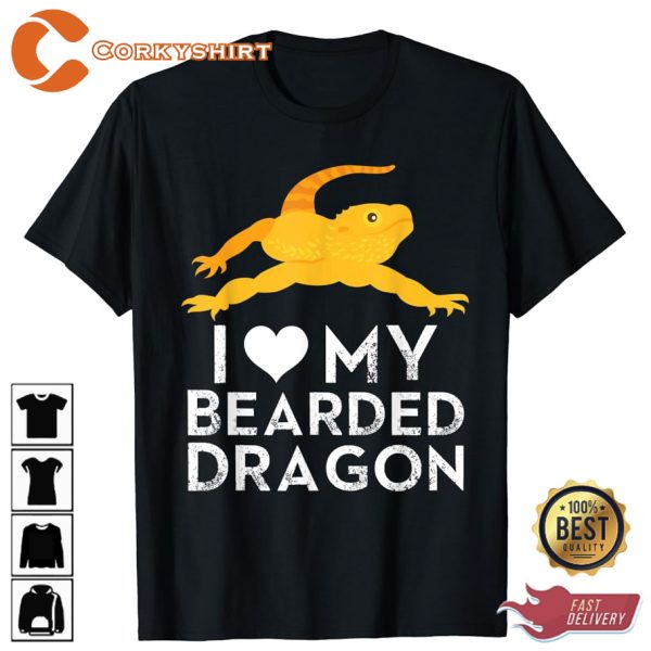 I Love My Bearded Dragon Reptile Lover T-shirt