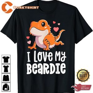 I Love My Beardie Reptile Lover T-shirt 0