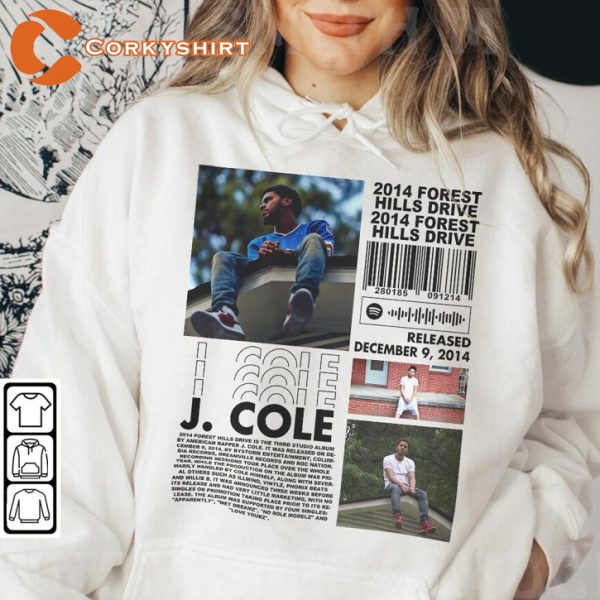 J Cole Y2K 2014 Forest Hills Drive Nostalgia Vinyl Sweatshirt