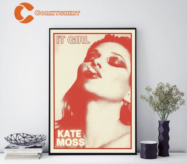 Kate Moss 90s Smoking It Girl Poster