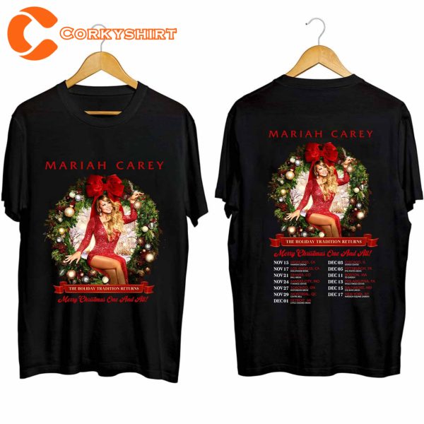 Mariah Carey Merry Christmas One And All Tour 2023 T-shirt