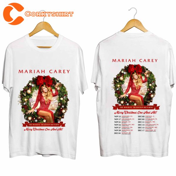 Mariah Carey Merry Christmas One And All Tour 2023 T-shirt