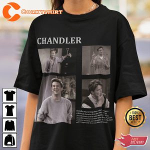 Matthew Perry Movies Friends Chandler Bing Memorable T-shirt