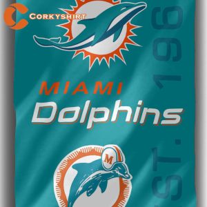 Miami Dolphins 1966 Football Team Memorable Flag