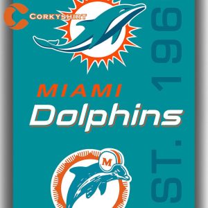 Miami Dolphins 1966 Football Team Memorable Flag