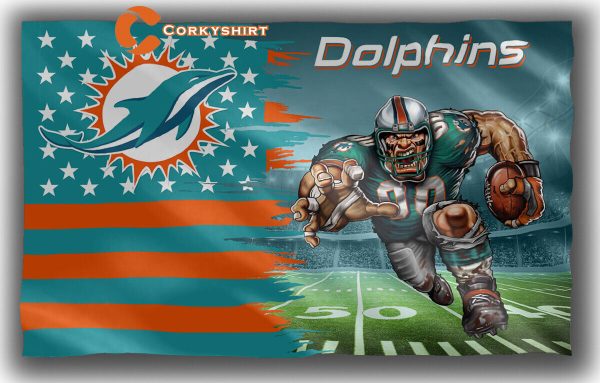 Miami Dolphins Team Mascot Memorable Flag