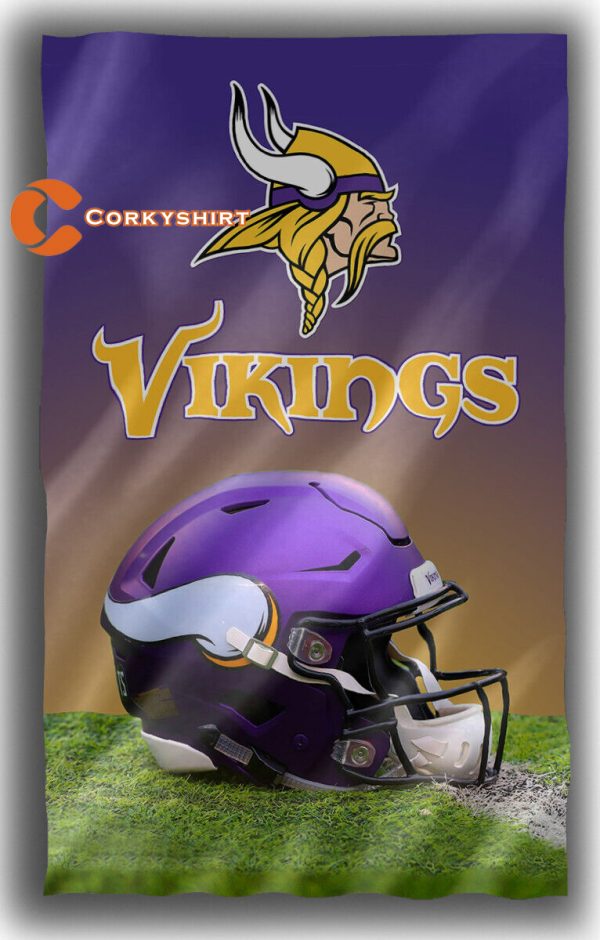 Minnesota Vikings Football Team Memorable Flag