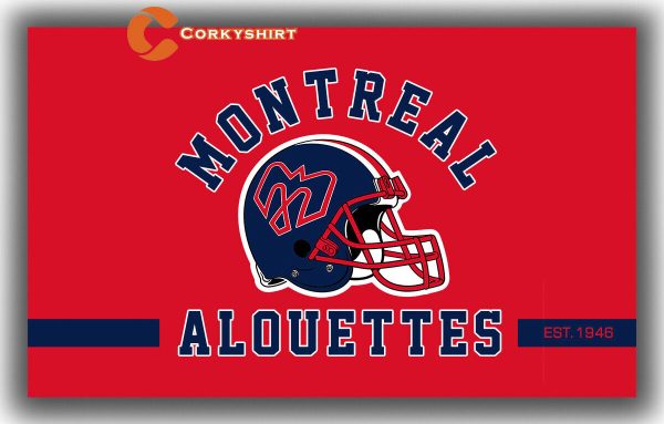 Montreal Alouettes Football Team Memorable Flag Best Helmet Banner