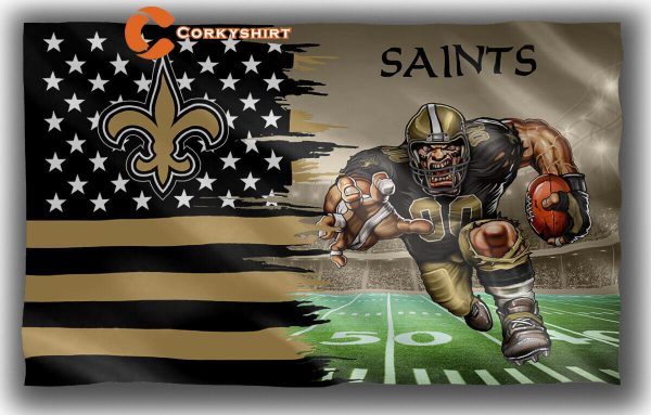 New Orleans Saints Football Team Mascot Flag