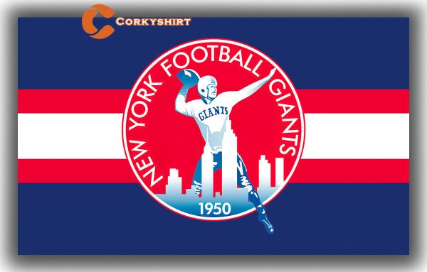 New York Giants Football Team Helmet Flag