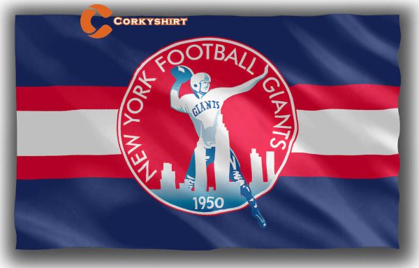New York Giants Football Team Helmet Flag