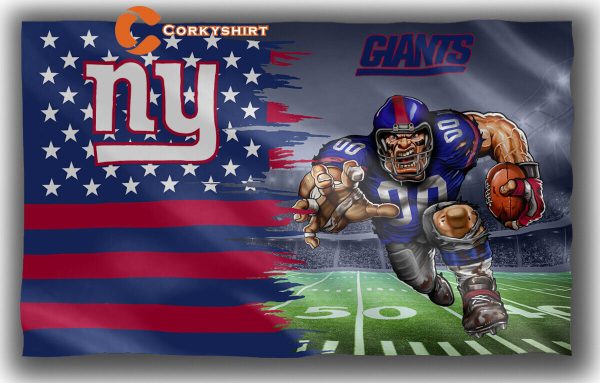 New York Giants Football Team Mascot Flag Fan Best Banner Us