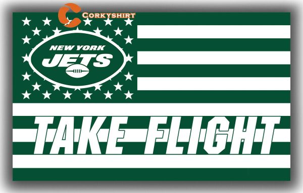New York Jets Football Team TAKE FLIGHT Flag