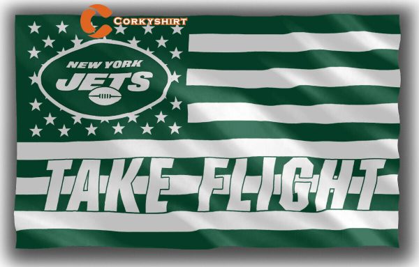New York Jets Football Team TAKE FLIGHT Flag