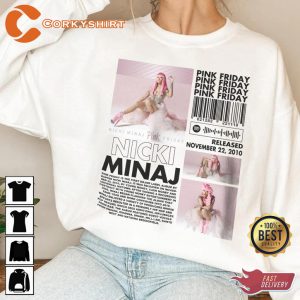 Nicki Minaj Rap Pink Friday Album 90s Y2k Inspired Hoodie