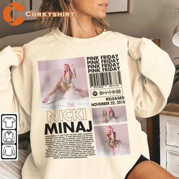 Nicki Minaj Rap Pink Friday Album 90s Y2k Inspired Hoodie
