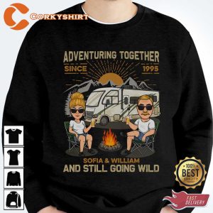 Personalized Adventuring Together Still Going Wild Camping Sweatshirt