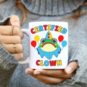 Rainbow Certified Frog Clown Funny Coffee Mug