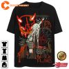 Satan Down In Flames Hell Devil T-Shirt
