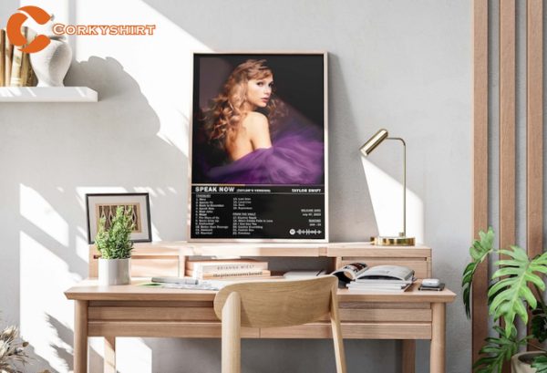 Speak Now Taylor Swift Purple Butterflies Swiftie Album Poster