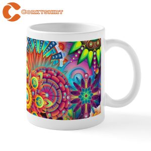 Standard Floral Illusion Pattern Coffee Mug