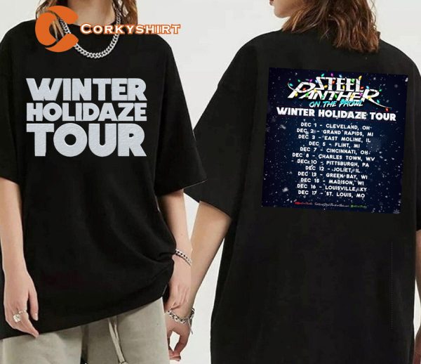 Steel Panther Concert Winter Holidaze Tour 2023 T-shirt