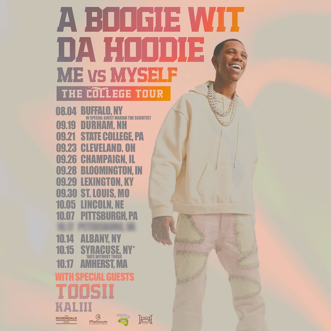 A Boogie Wit Da Hoodie Me vs Myself The College Tour Dates 2023