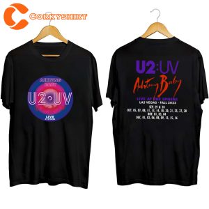 U2 Band UV Achtung Baby Live At Sphere Tour 2023 T-shirt