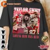 Vintage Loving Him Was Red Swifties Taylor And Kelce Support T-Shirt