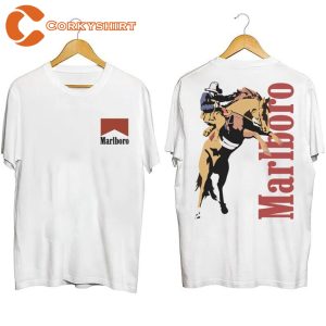 Vintage Marlboro Cigarettes Cowboy Wild West T-Shirt