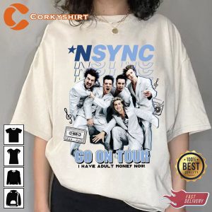 Vintage Nsync 2023 Tour 90s Band Music Go On Tour Concert T-Shirt