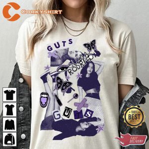 Vintage Olivia Rodrigo Guts Album Olivia Tour Fanwear T-Shirt
