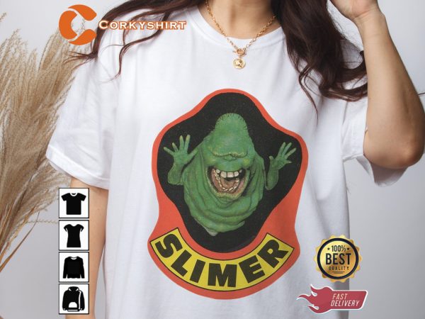 White Ghostbusters Shirt Slimer