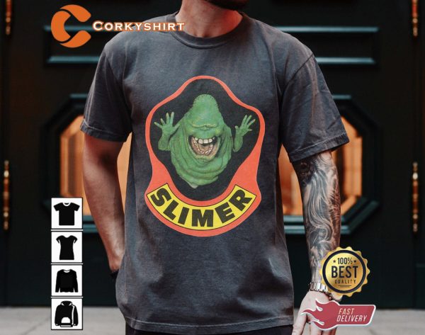 White Ghostbusters Shirt Slimer