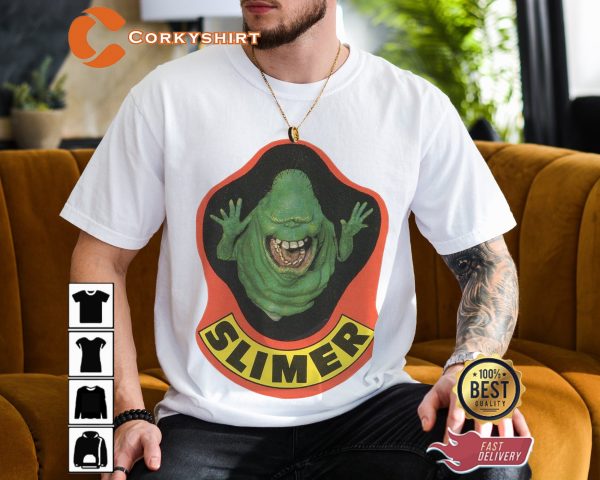 White Ghostbusters Shirt Slimer