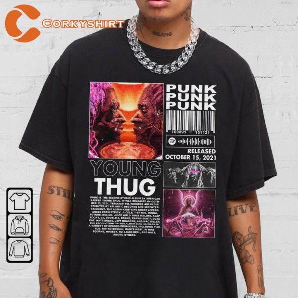 Young Thug Rap Punk Album 90s Y2k Rapper Inspired Sweatshirt