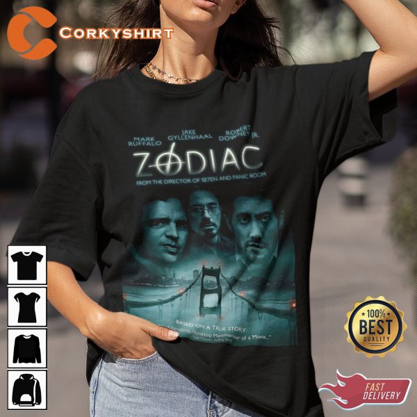 Zodiac Movie Poster Robert Downey Jr T-shirt