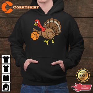 Basketball Player Turkey Funny Thanksgiving Day Hoodie Shirt