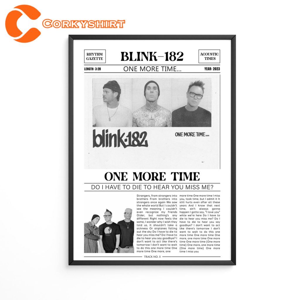 Blink 182 Tour Poster One More Time Album