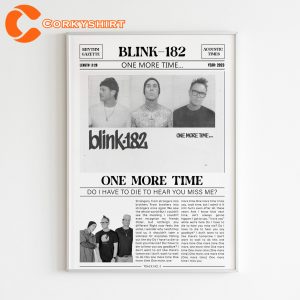 Blink 182 Tour Poster One More Time Album
