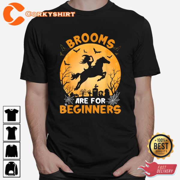 Brooms Are For Beginners Witch Halloween Hoodie