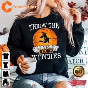 Bunco Throw The Dice Witches Halloween Sweatshirt
