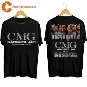 CMG Collective Music Group 2023 Gangsta Art Tour T-shirt