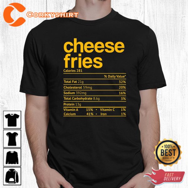 Cheese Fries Nutrition Fact Funny Thanksgiving Christmas Sweatshirt