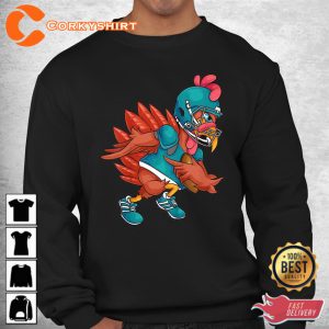 Cool Thanksgiving Football Gobble Player Turkey Sweatshirt