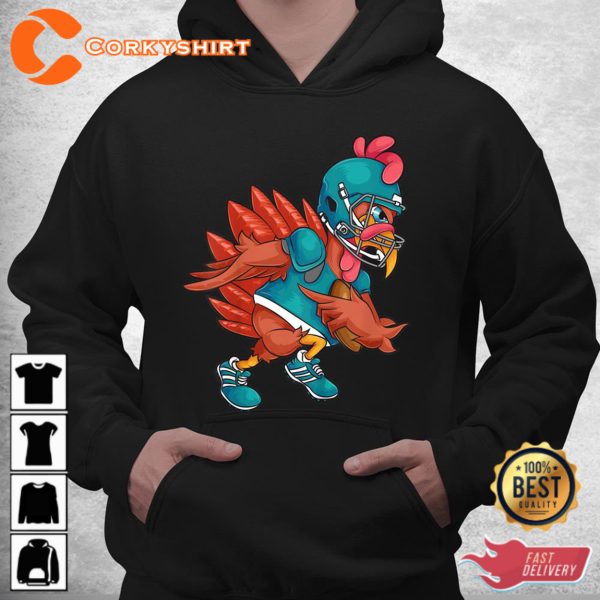 Cool Thanksgiving Football Gobble Player Turkey Sweatshirt